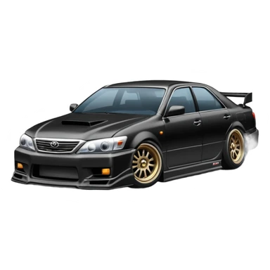 тойота Марк 2 JZX100 в дрифте sticker