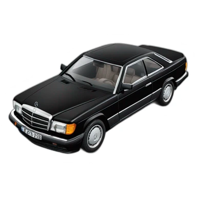 Black Mercedes w126 560 SEC AMG coupe sticker
