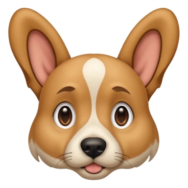 dog with big ear piercing on tip of the ear sticker