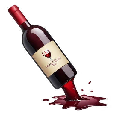 broken wine bottle sticker