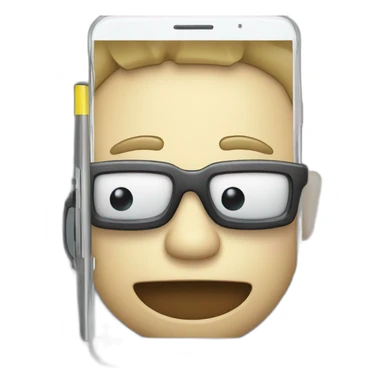 smartphone with a car wiper on the front camera sticker