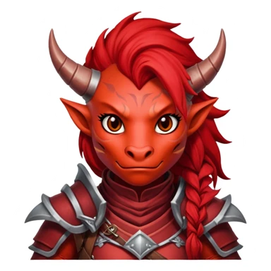 Red female Dragonborn sticker