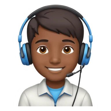 Indian young boy podcaster sticker