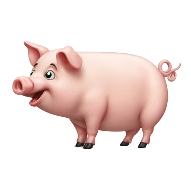 a pig peeing sticker