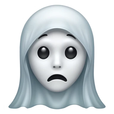 Straight face ghost  sticker