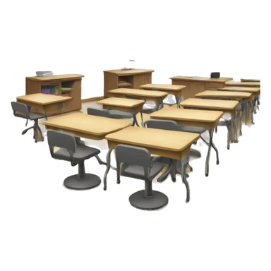classroom desk tables and chairs sticker