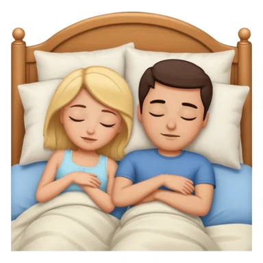 couple sleeping together  sticker