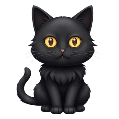 Dizzy full body black cat sticker