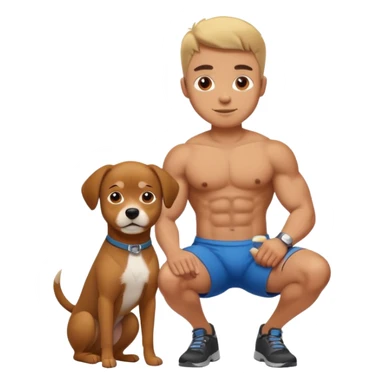 Small muscler whit dog sticker
