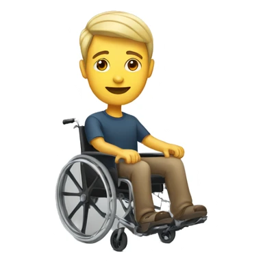 Man in wheelchair no legs sticker