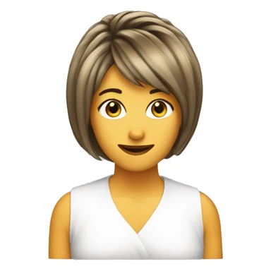 the Rachel haircut season 4, golden brown,  sticker