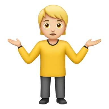 Shrugging emoji  sticker