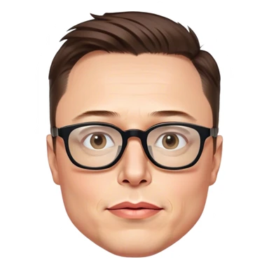 Elon Musk in stylish glasses sticker