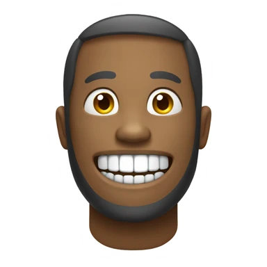 Un emoji sonriendo con brackets  sticker