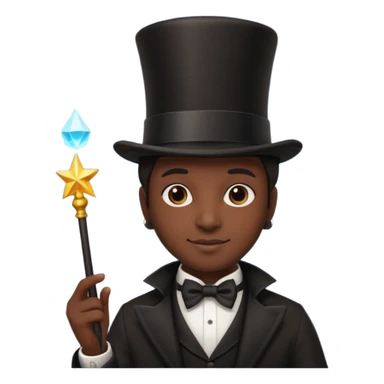 🧍🏼🎩🪄 sticker