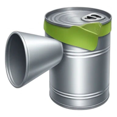 A tin can on the phone  sticker