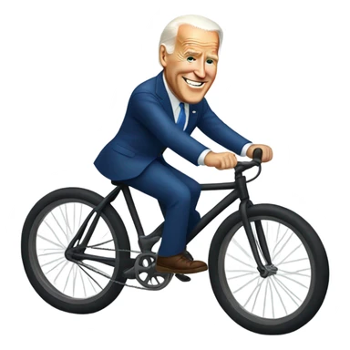 joe biden on a bike sticker