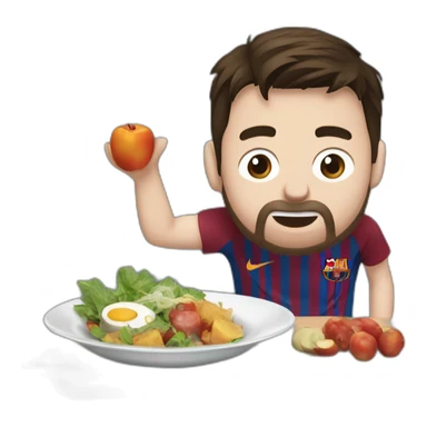 Messi qui mange du theiboudjeun sticker
