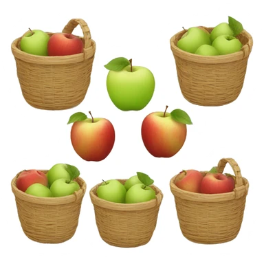basket of apples with Iphone among them sticker