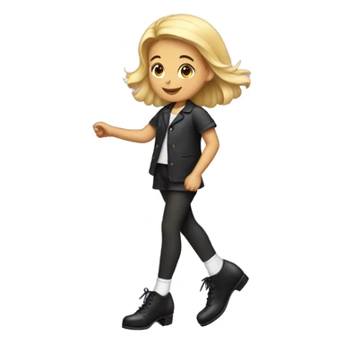 girl with tap shoes sticker