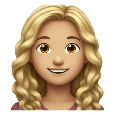 happy girls with long hair sticker