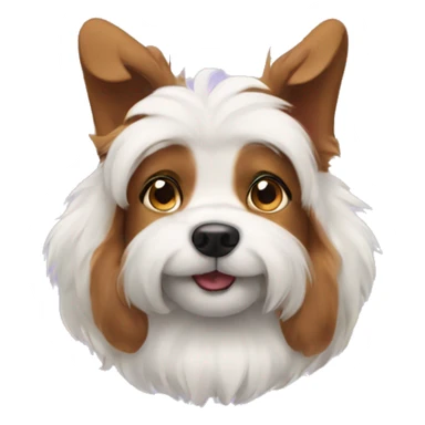 dog with fluffy ears sticker