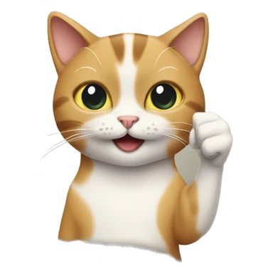 A cat giving a thumbs-up. sticker