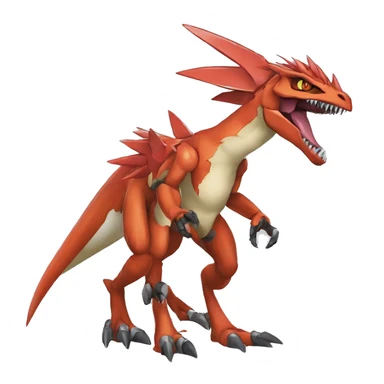  Cool Edgy Digimon-Fakemon-Guilmon-Velociraptor-Dragon-Mecha full body sticker