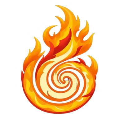 fire elemental tattoo motif sticker