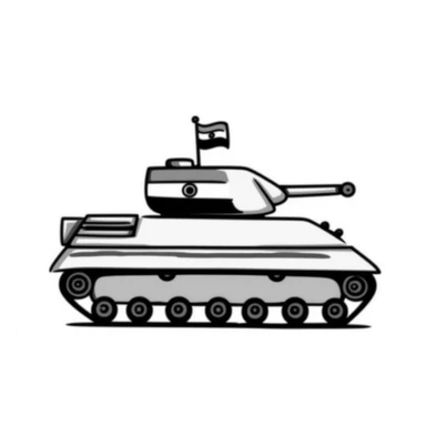 Hand-drawn Indian Army tank with Indian tricolor markings sticker
