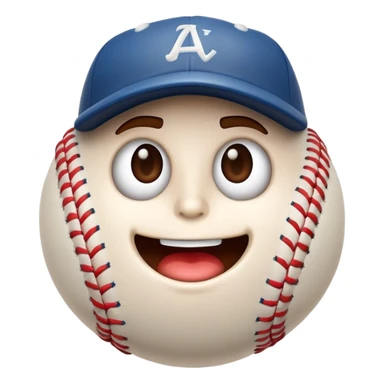 Cinematic Realistic Baseball Pop Culture Emoji, showcasing an action-packed scene of America's favorite pastime rendered with lifelike textures and energetic, nostalgic lighting. sticker