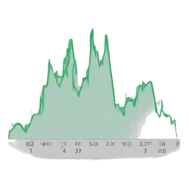 a stock graph going upwards with the stock name "Bayern-Sticker" below sticker