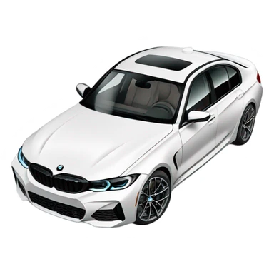 White 2023 BMW M340i sticker
