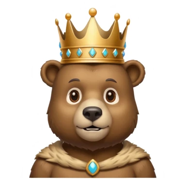 Bear with bronze crown — strong and gentle sticker
