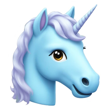 Pastel blue unicorn  sticker