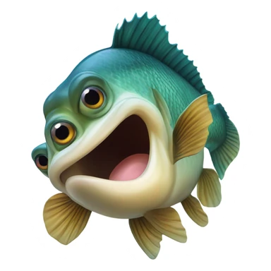 retarded bass fish sticker