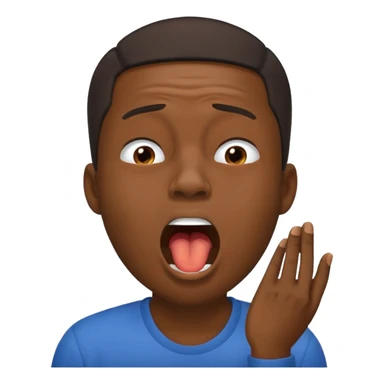 black man Yawning  sticker