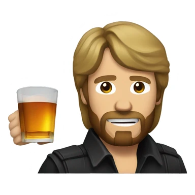 Chuck Norris drinking whiskey looking cool sticker