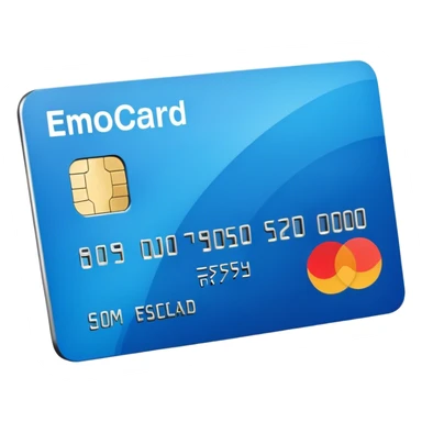 credit card blue sticker