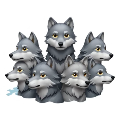 Wolves by the sea sticker