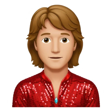 Andy Gibb with red sequin outfit sticker