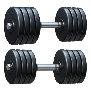 a black dumbbell sticker