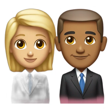 donald trump and barrack obama's love-child sticker