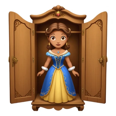 A middle-aged lady character from the fairy tale Beauty and the Beast — she was turned into a wardrobe by magic, while retaining the wardrobe's original form and having an anthropomorphic face. sticker