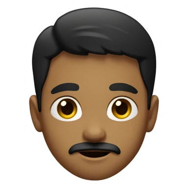 boy with goatee and mustache black hair, olive coloured skin, tanned sticker