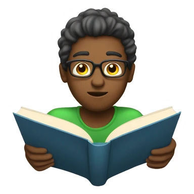 A person reading a book sticker