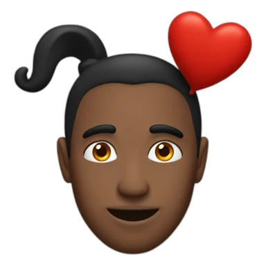 Coeur rouge et noir sticker