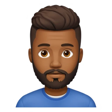 beared and fade hair black man man sticker