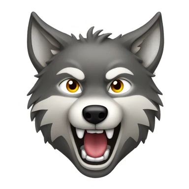wolf moaning  sticker