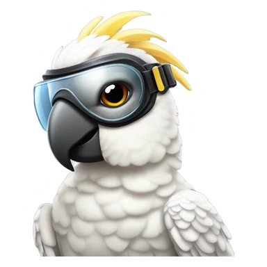 Cockatoo riding a motorcycle  sticker